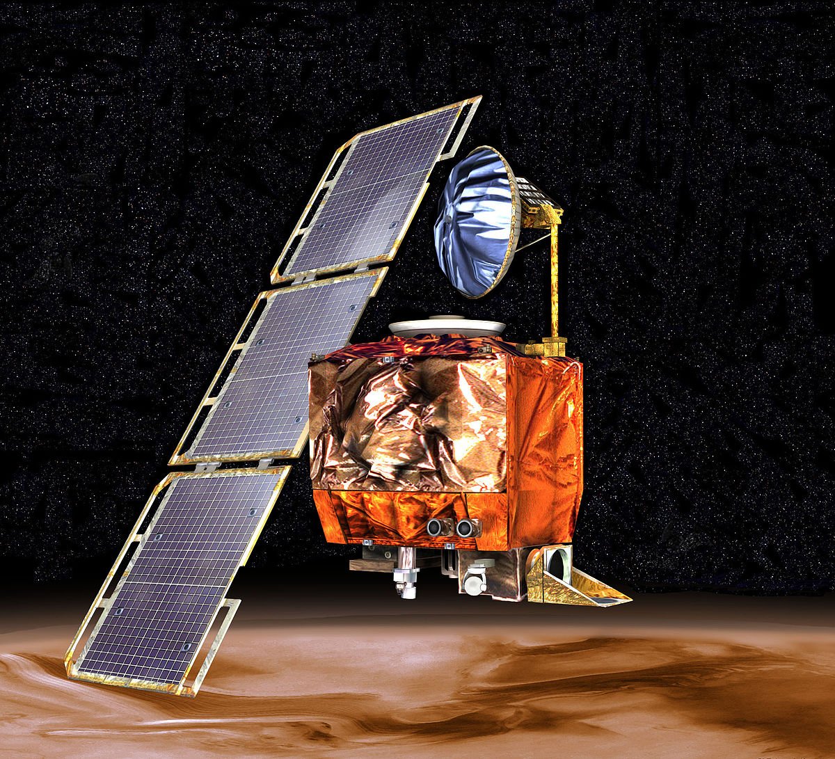 Depiction of the Mars Climate Orbiter